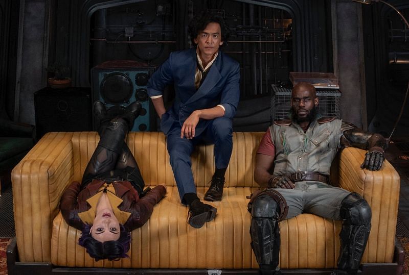(L-R) Pineda, Cho, and Shakir as Faye, Spike, and Jet in the live-action adaptation (Image via Netflix)