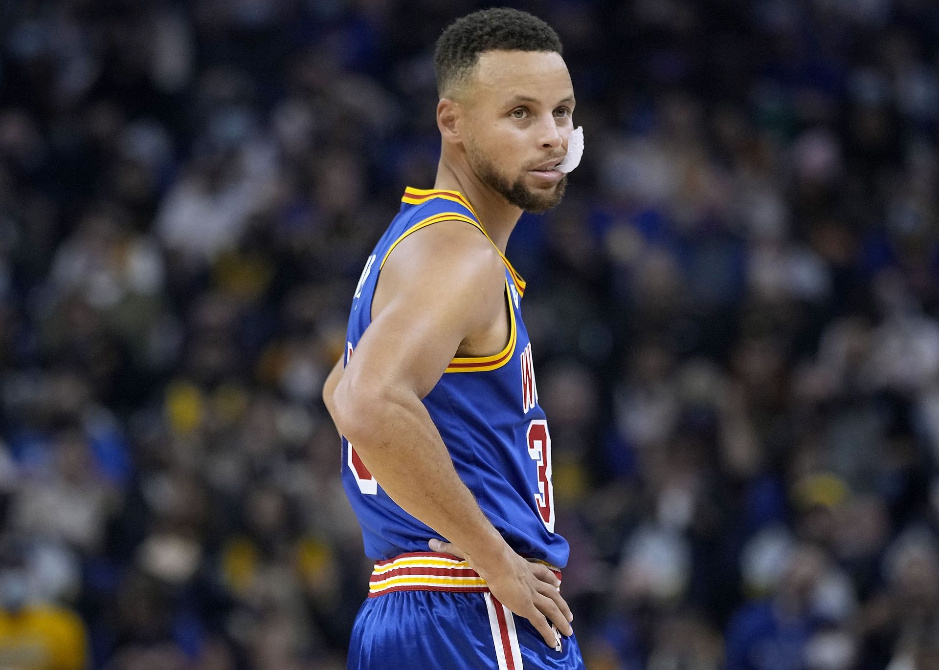 Stephen Curry in action for the Golden State Warriors