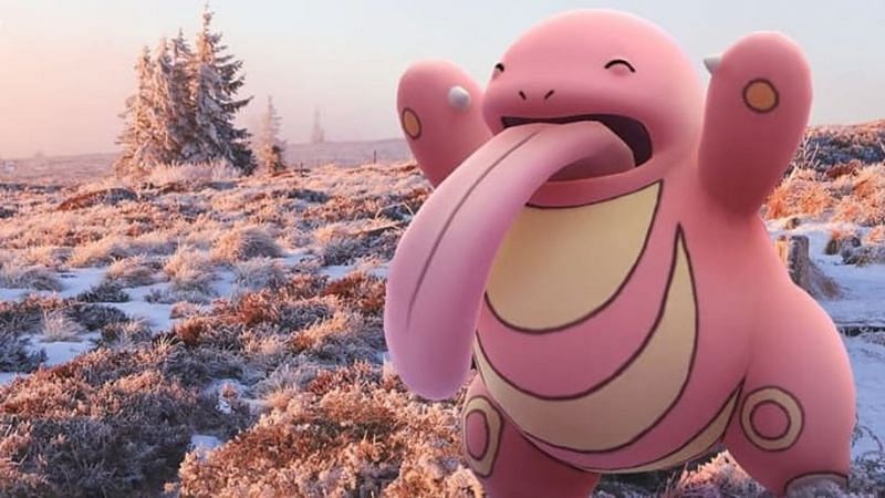 Lickitung&#039;s Pokedex entry states that its licks can cause paralysis. This is a reference to the attack &quot;Lick&quot; having a chance to cause that status effect in the main series Pokemon games. (Image via Niantic)