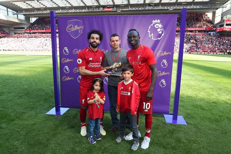 Salah and Mane shared the PL Golden Boot with Aubameyang