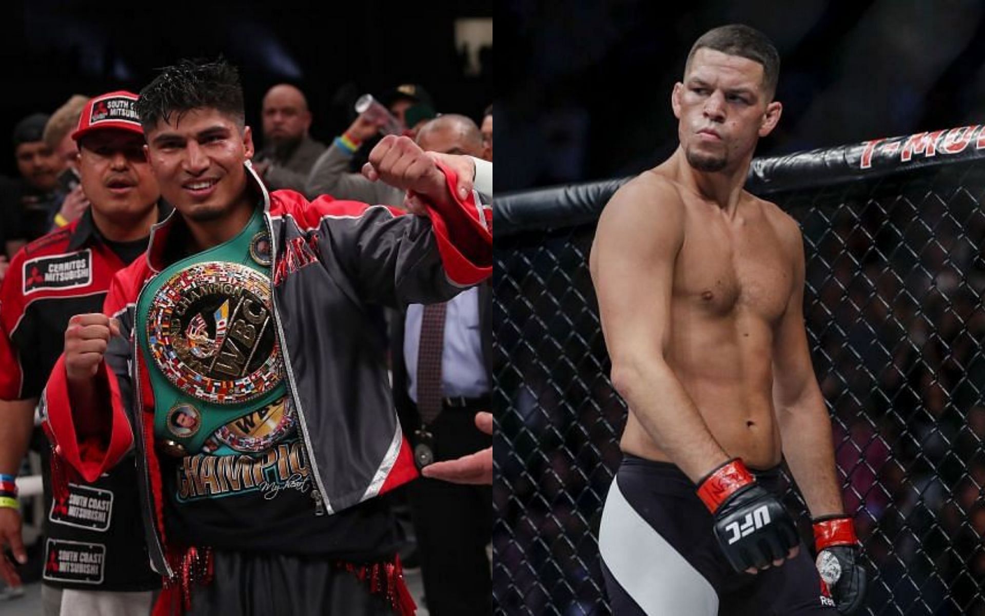 Mikey Garcia (left) and Nate Diaz (right)