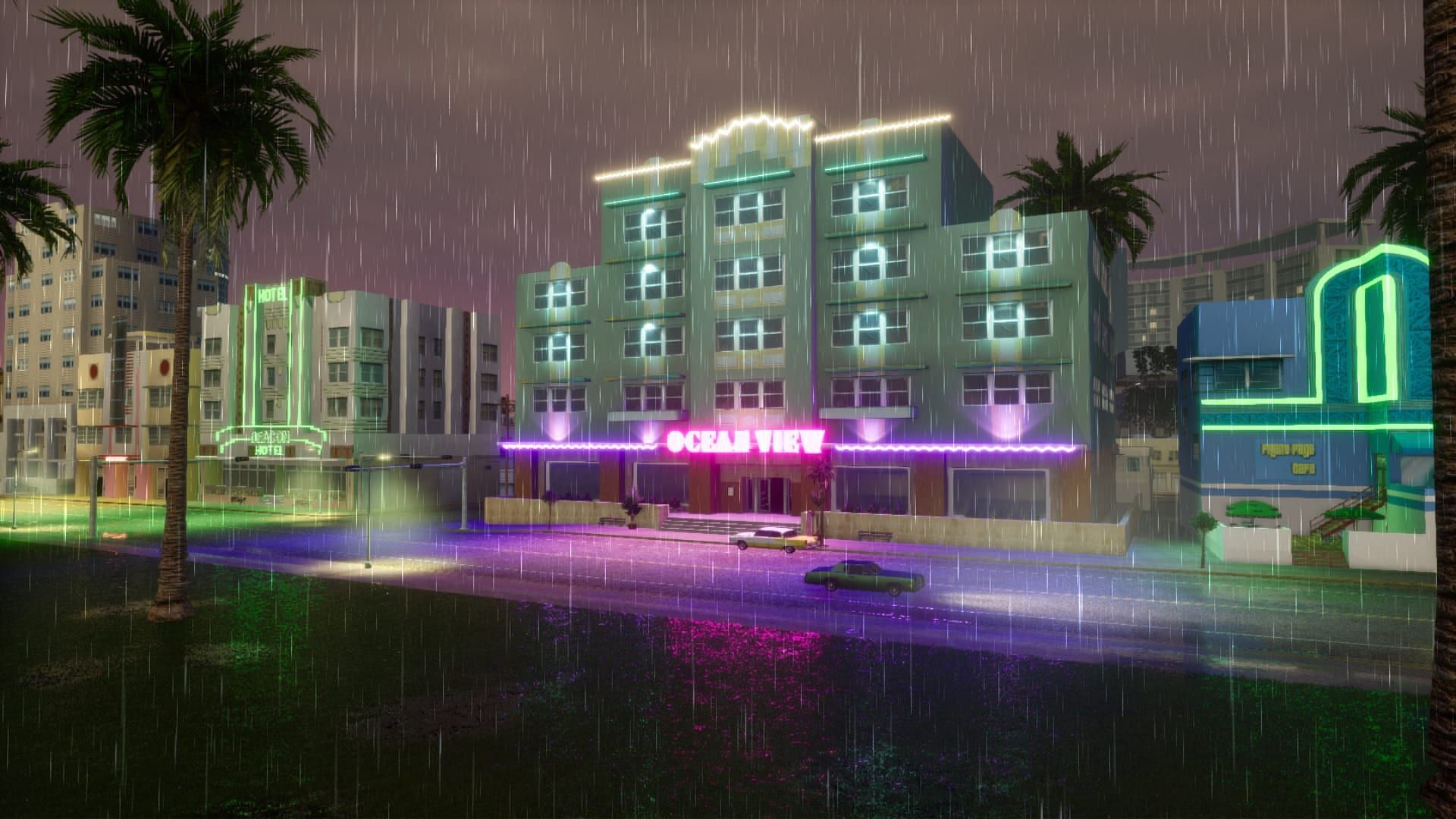 A remastered Vice City looks stunning (Image via Rockstar Games)