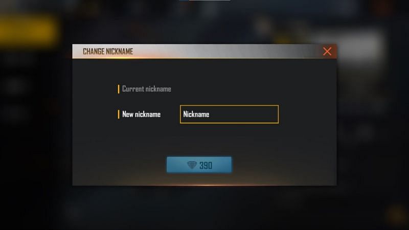 Gamers can enter the required name into the text field (Image via Free Fire MAX)