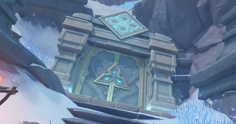 The Peak of Vindagnyr has the Blizzard Strayer artifact set (Image via Genshin Impact)