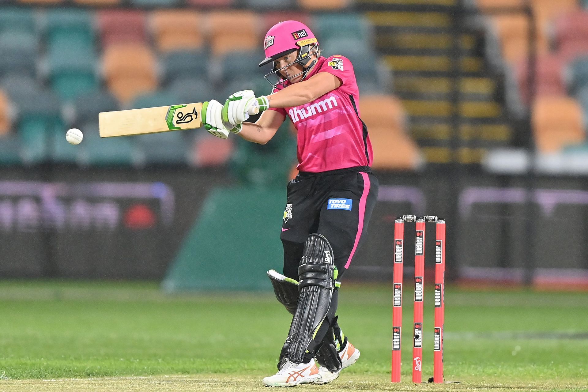 Alyssa Healy during the Women&#039;s Big Bash League game between Sydney Sixers and Melbourne Stars. Pic: Getty Images