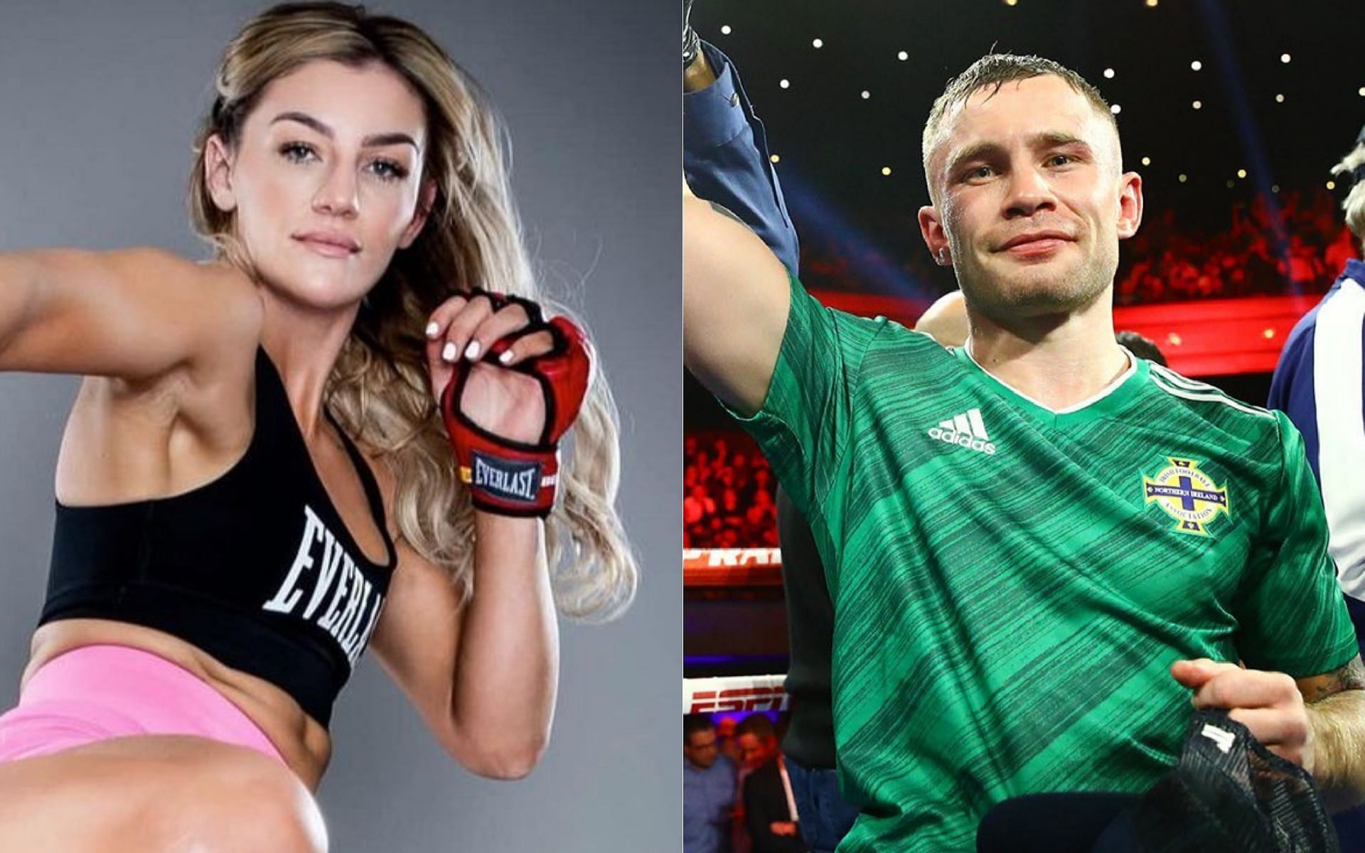 Leah McCourt (left) and Carl Frampton (right) [Image credits: @leahmccourtmma and @theframpton on Instagram]