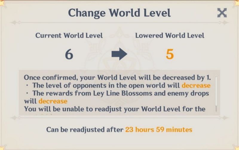 How to increase and decrease World Level in Genshin Impact