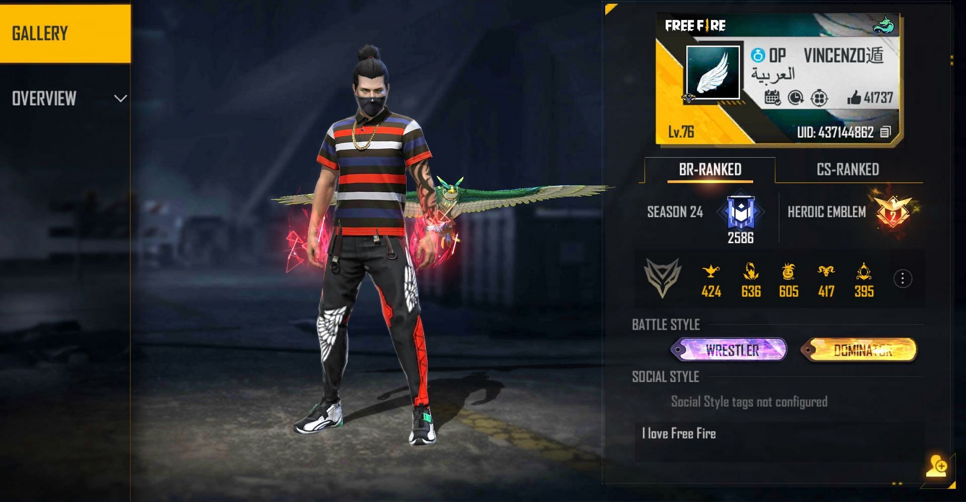 free fire vincenzo name