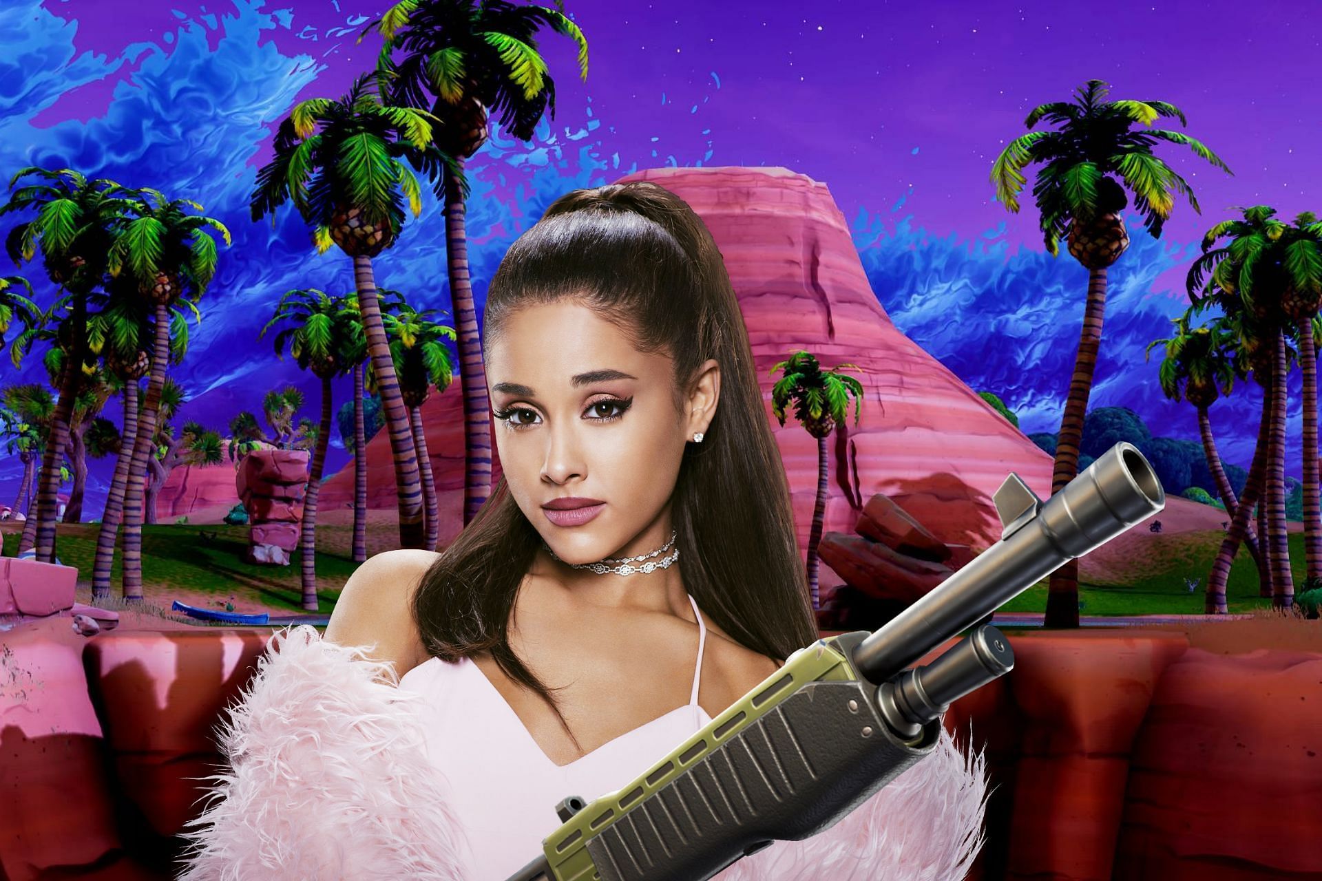 Ariana Grande&#039;s &#039;thank u, next&#039; has a Fortnite shotgun parody (Image via Sportskeeda)
