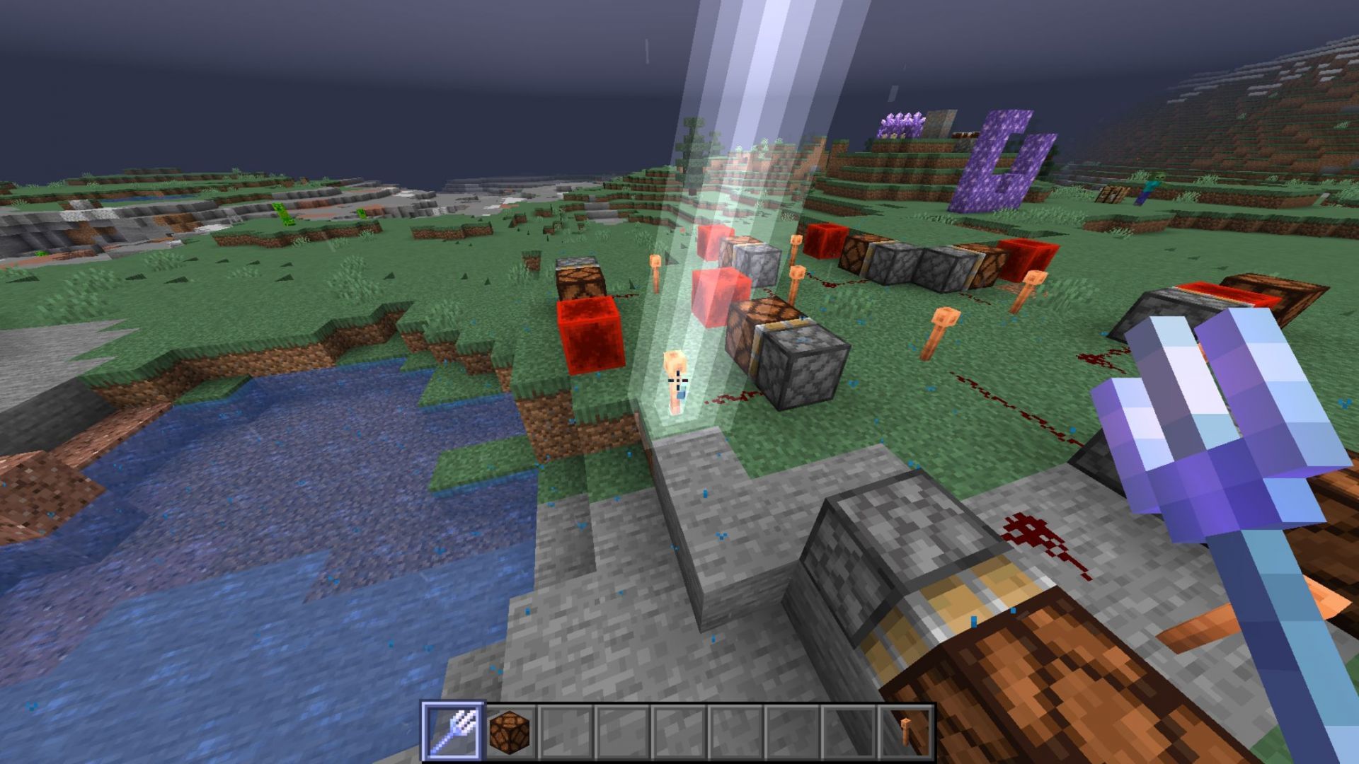 How to get the "Surge Protector" advancement in Minecraft