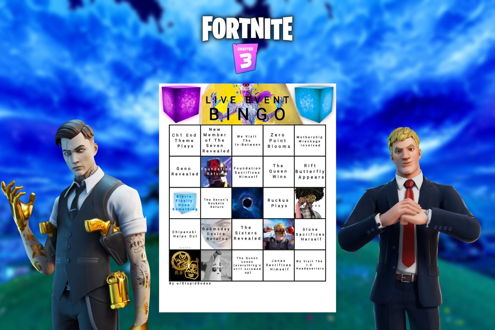 Fortnite player makes the perfect 'Bingo' card for Chapter 2 Live event