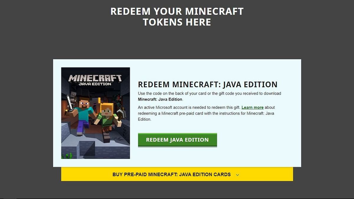 Where to redeem Minecraft codes?