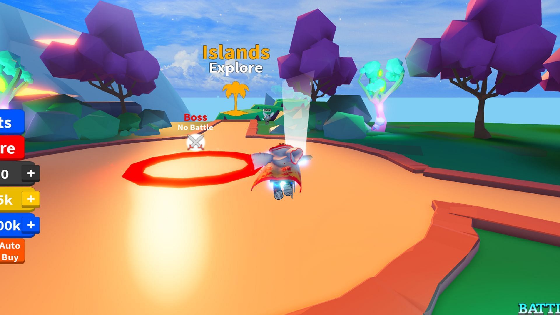 Exploring the world of Battle Gods Simulator (Image via Roblox)