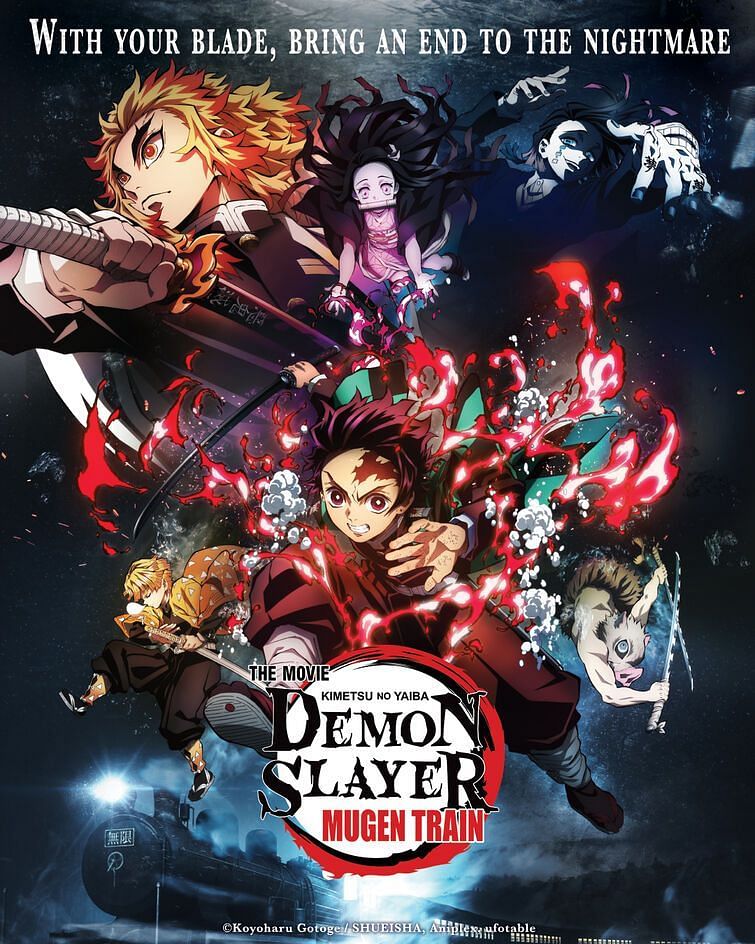 Promotional poster for the Demon Slayer Mugen Train Ark movie, released in October 2020 (Image via Aniplex)