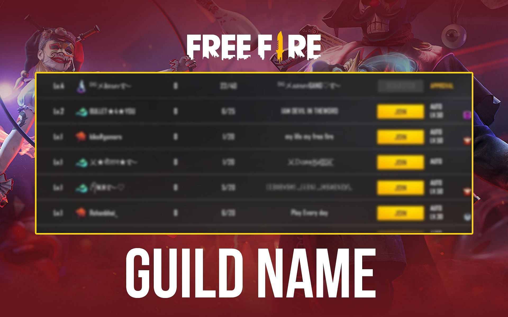 free fire guild name editor