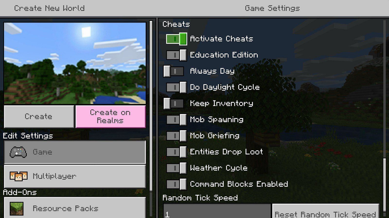 Minecraft Education Edition can be used in Bedrock with the features enabled (Image via Minecraft)
