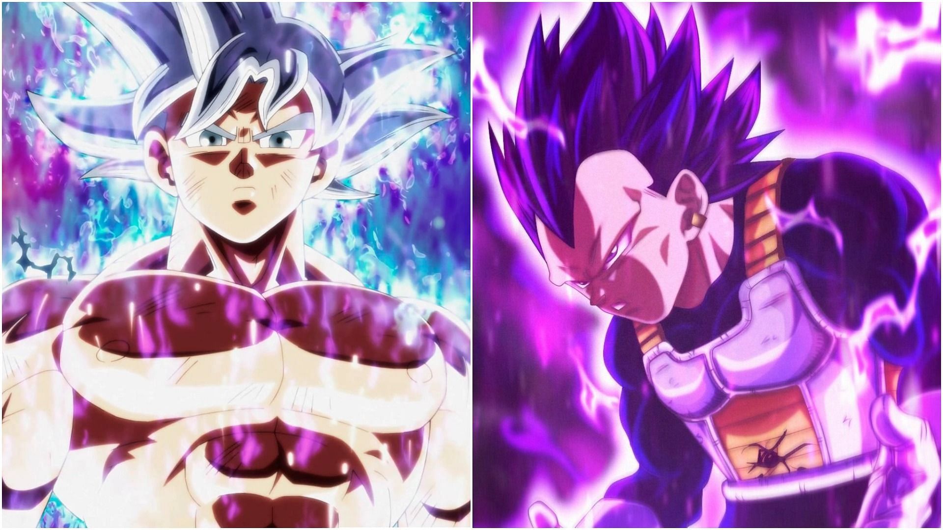 Goku Ultra Instinct vs Ultra Ego Vegeta (Image via Twitter/@SLOplays)