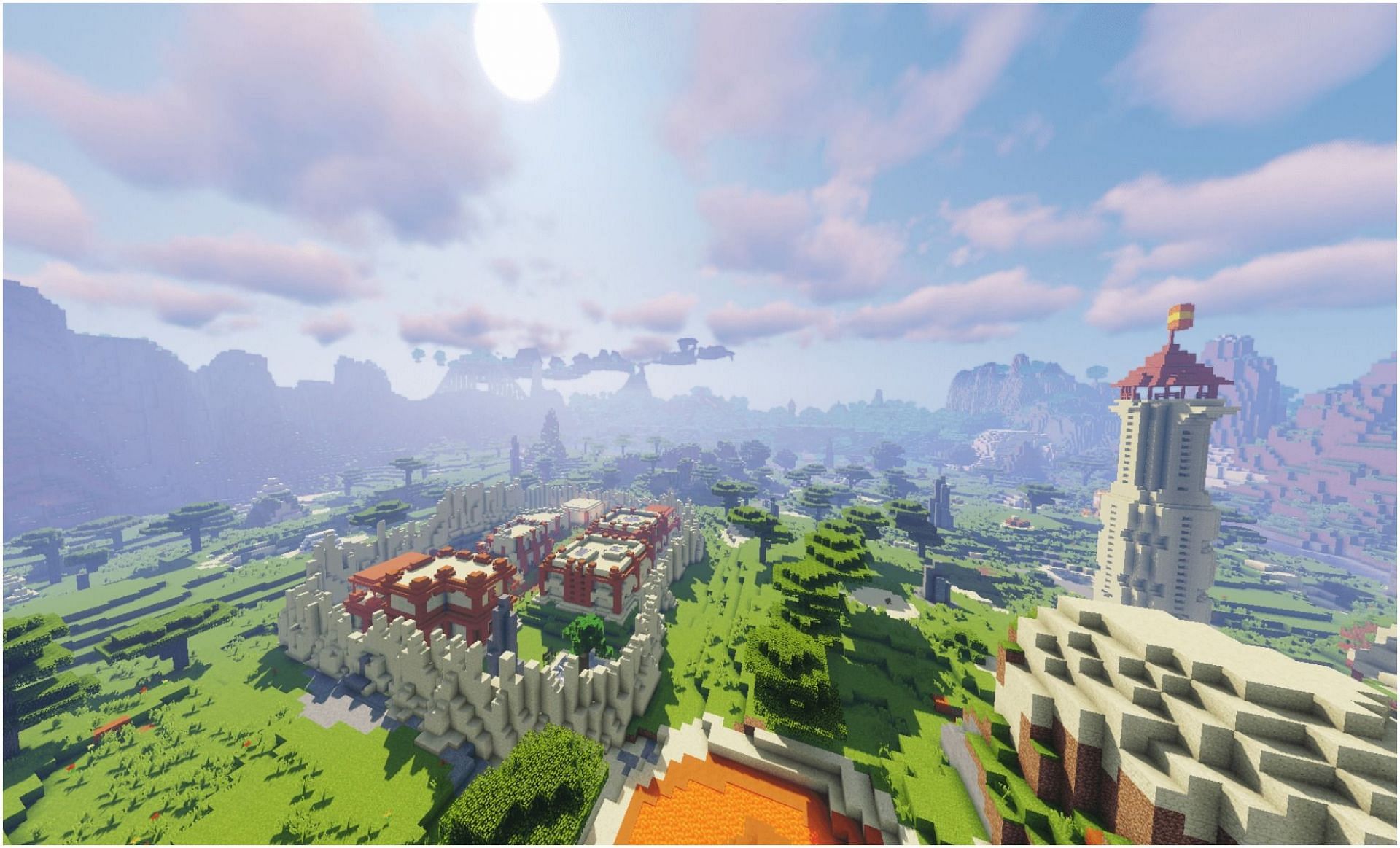 Adventure maps can be beautiful (Image via Minecraft)