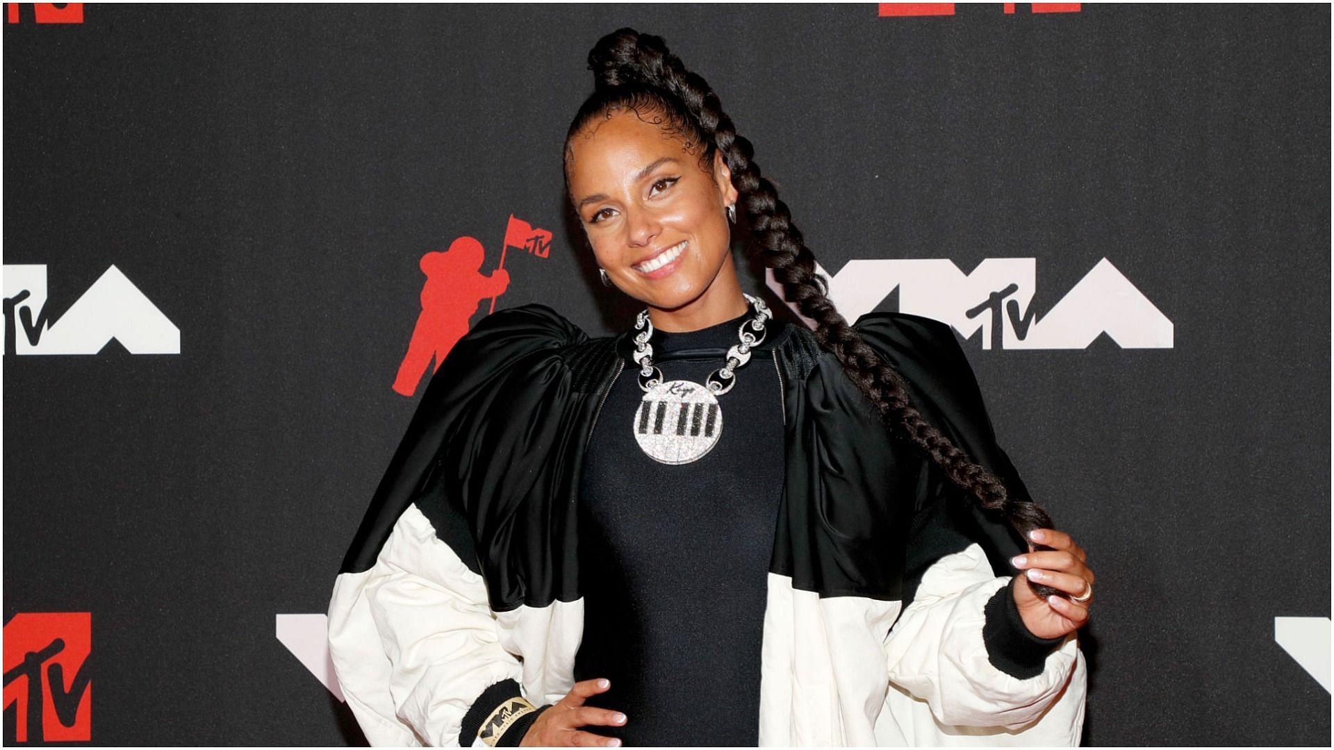 Alicia Keys attends the 2021 MTV Video Music Awards at Barclays Center on September 12, 2021 in the Brooklyn borough of New York City (Image via Getty Images)