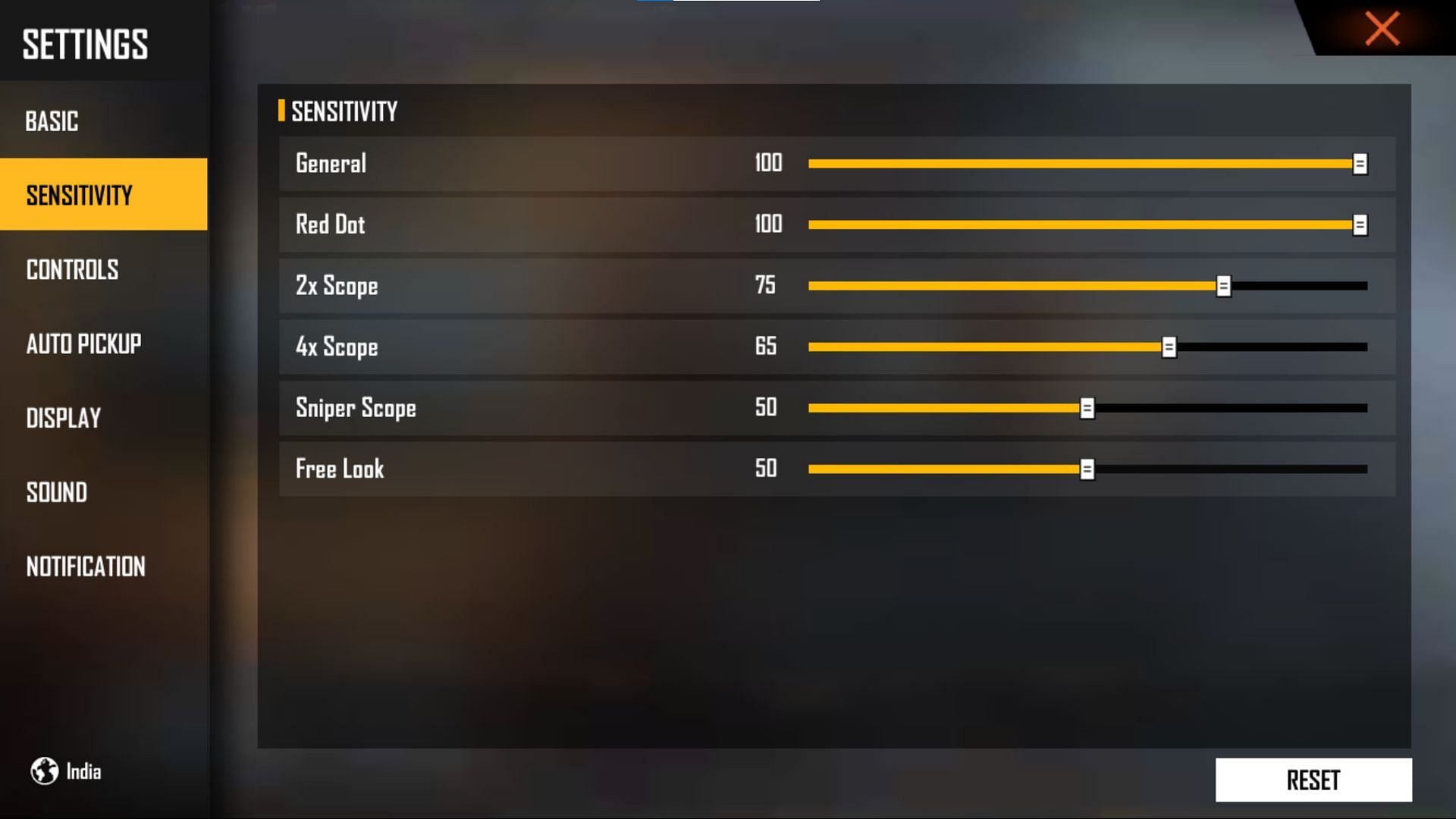 Having high sensitivity is beneficial (Image via Free Fire)