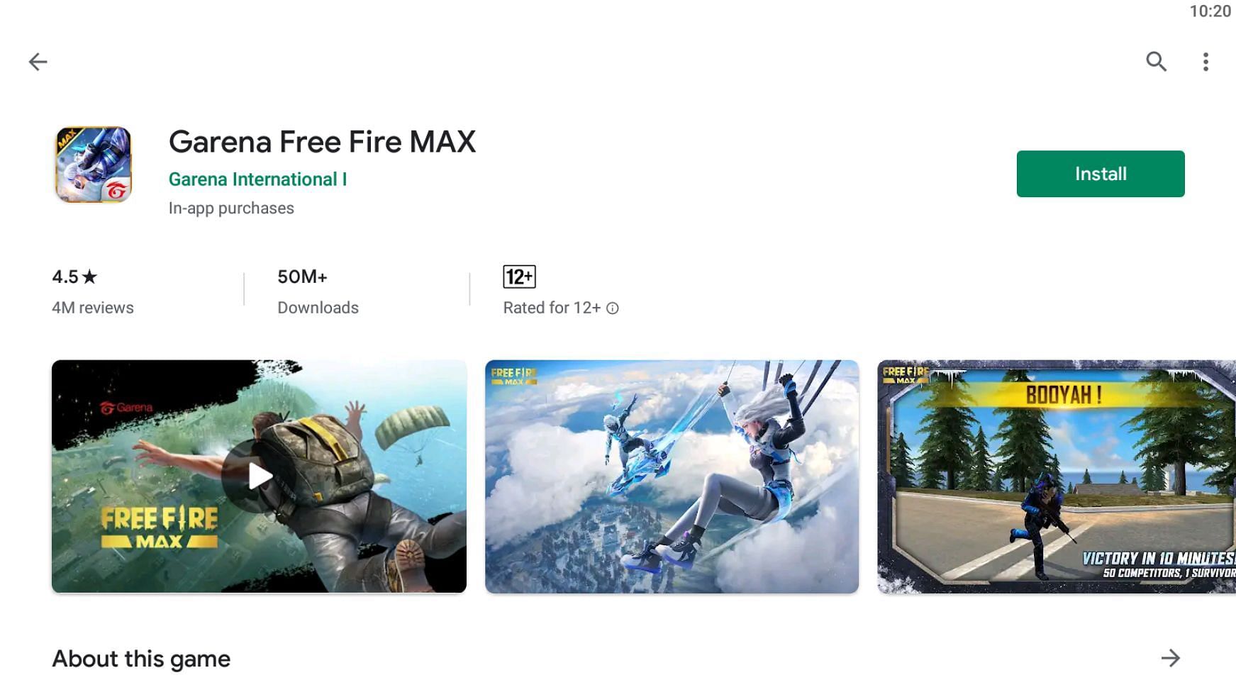 free fire game max download for pc