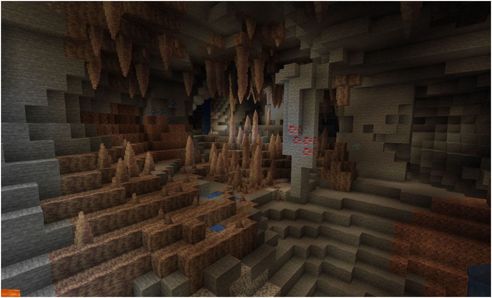 Dripstone caves are the newest addition to Minecraft (Image via Minecraft)