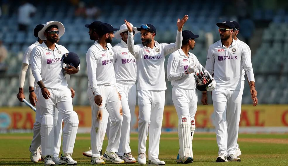 भारतीय टीम न्यूजीलैंड को दूसरे टेस्ट में हराने के बाद (फोटो- बीसीसीआई)