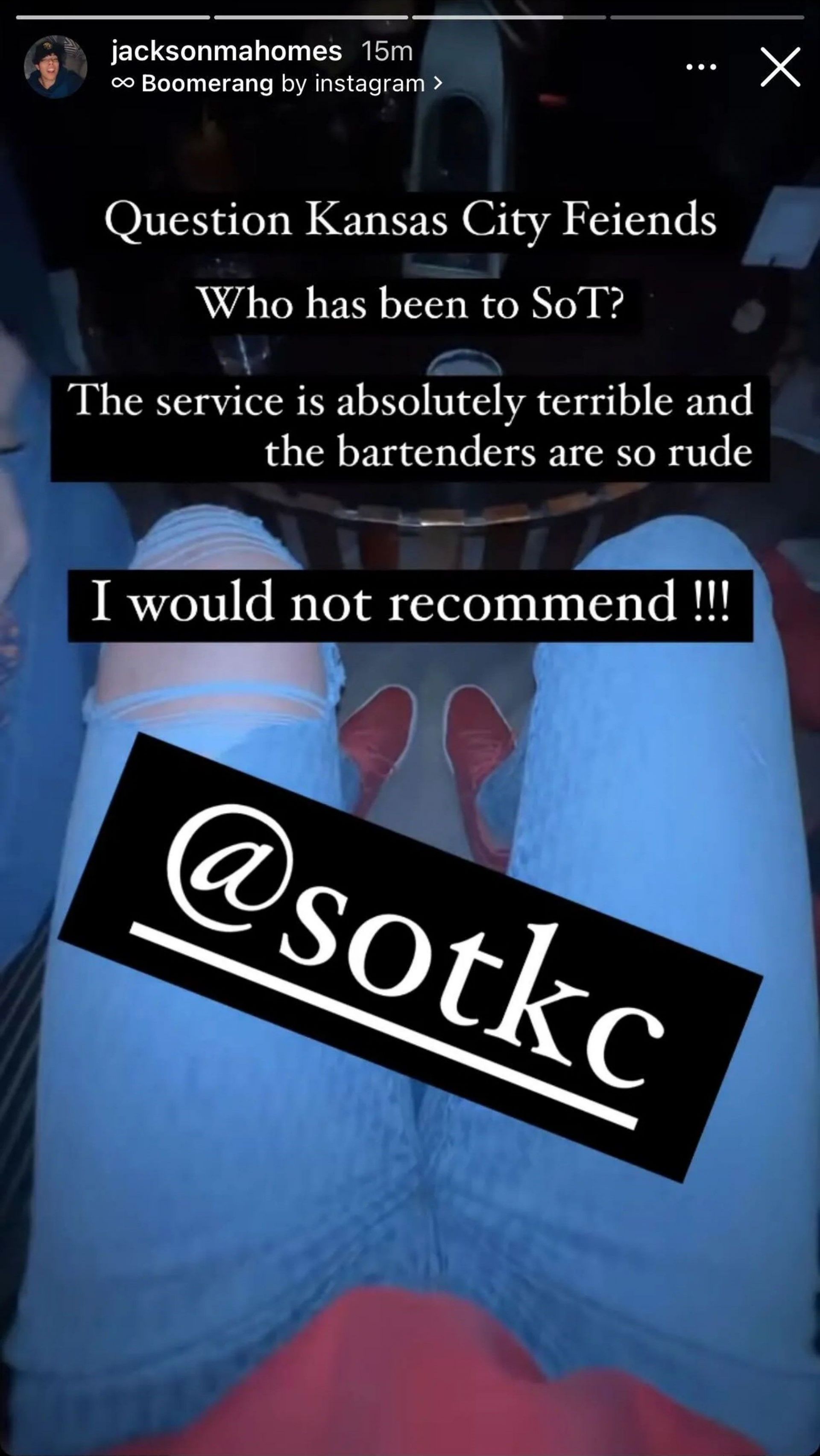 Jackson Mahomes SoT Bar controversy explained as brutal roast triggers