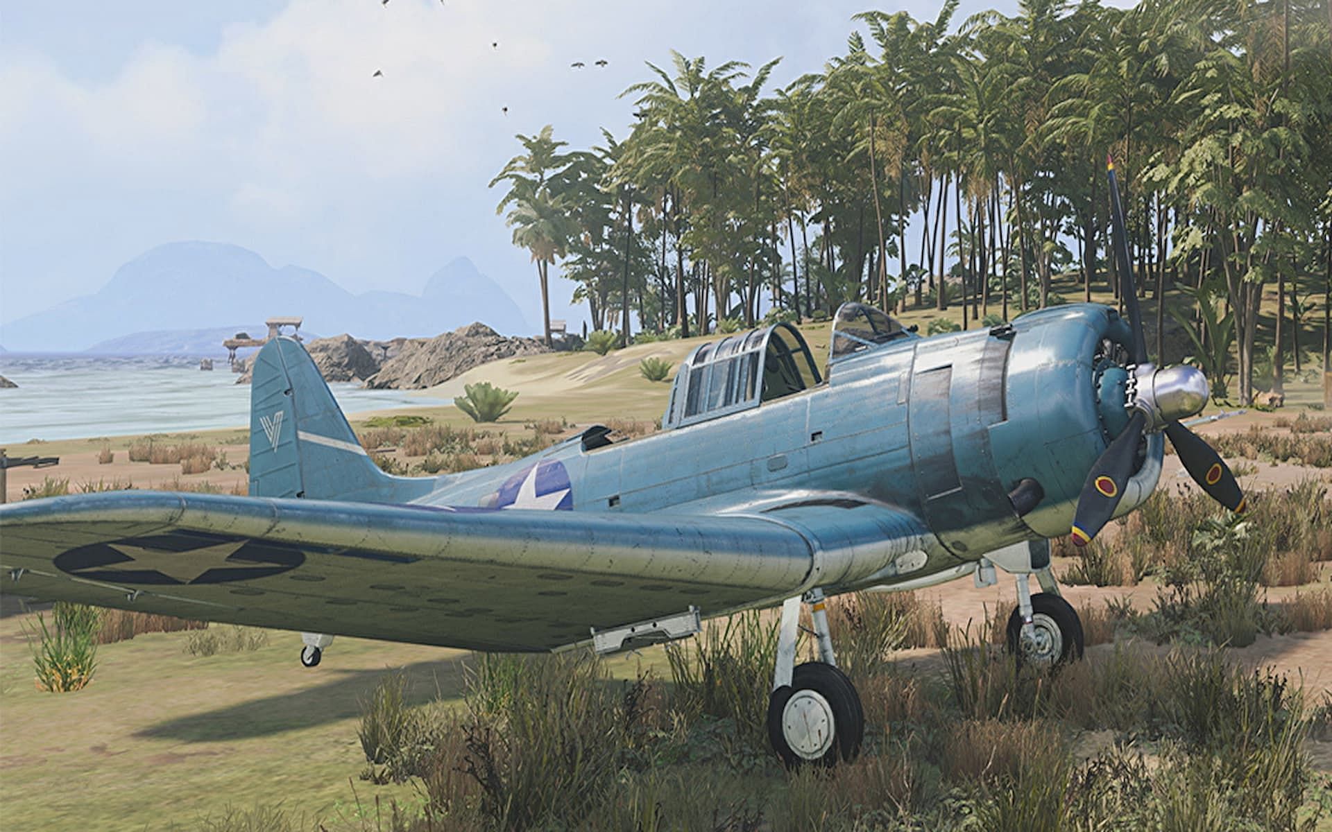 A Fighter Plane in Call of Duty: Warzone Pacific. (Image via Activision)