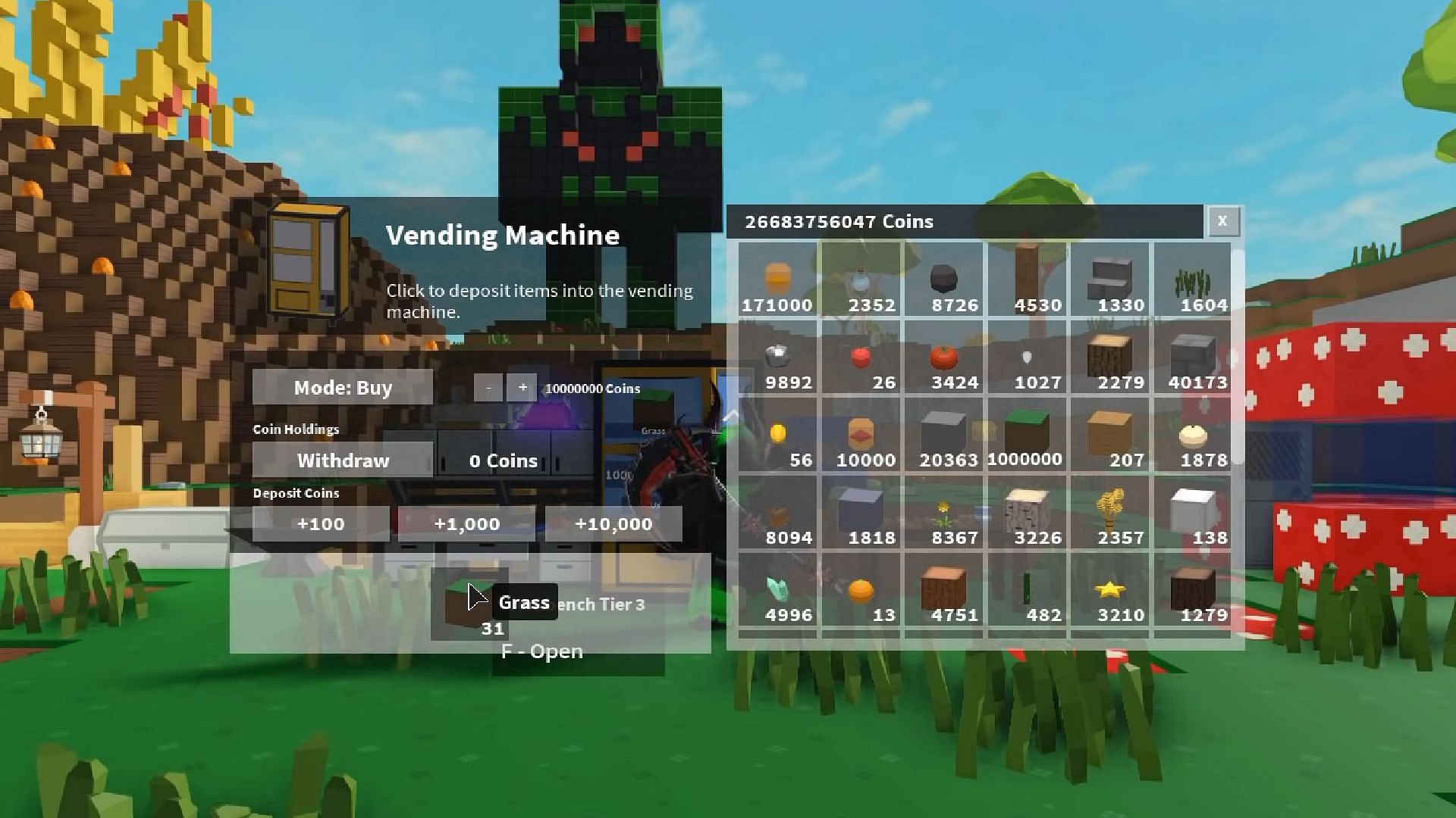 How do vending machines work in Roblox?