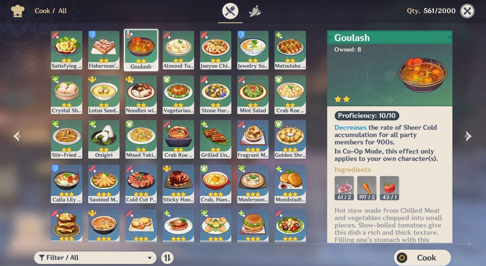 Chilled meat in Genshin Impact How to get, use, and spawn location