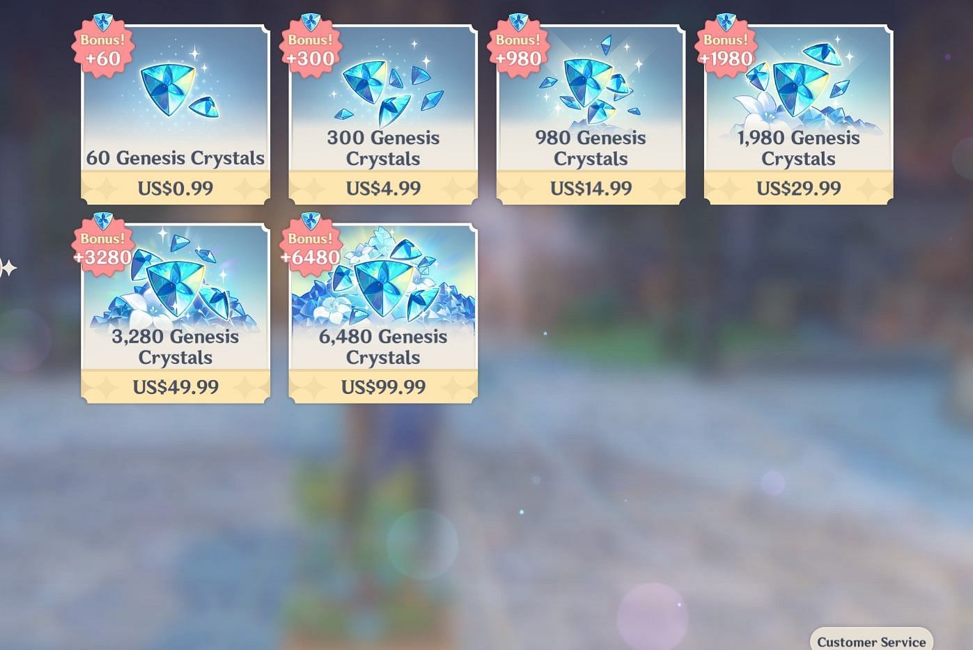 Players in need of several Primogems can buy Genesis Crystals if they really want Shenhe (Image via Genshin Impact)