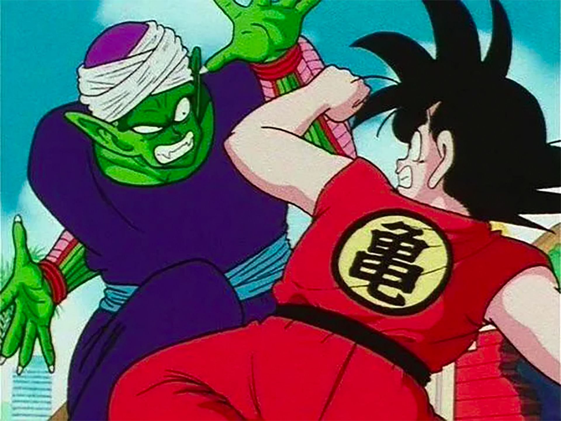 Dragon ball opening. Гоку против Пикколо. Goku vs piccolo. Пикколо против Пикколо. Goku (piccolo Jr Saga + Weights).