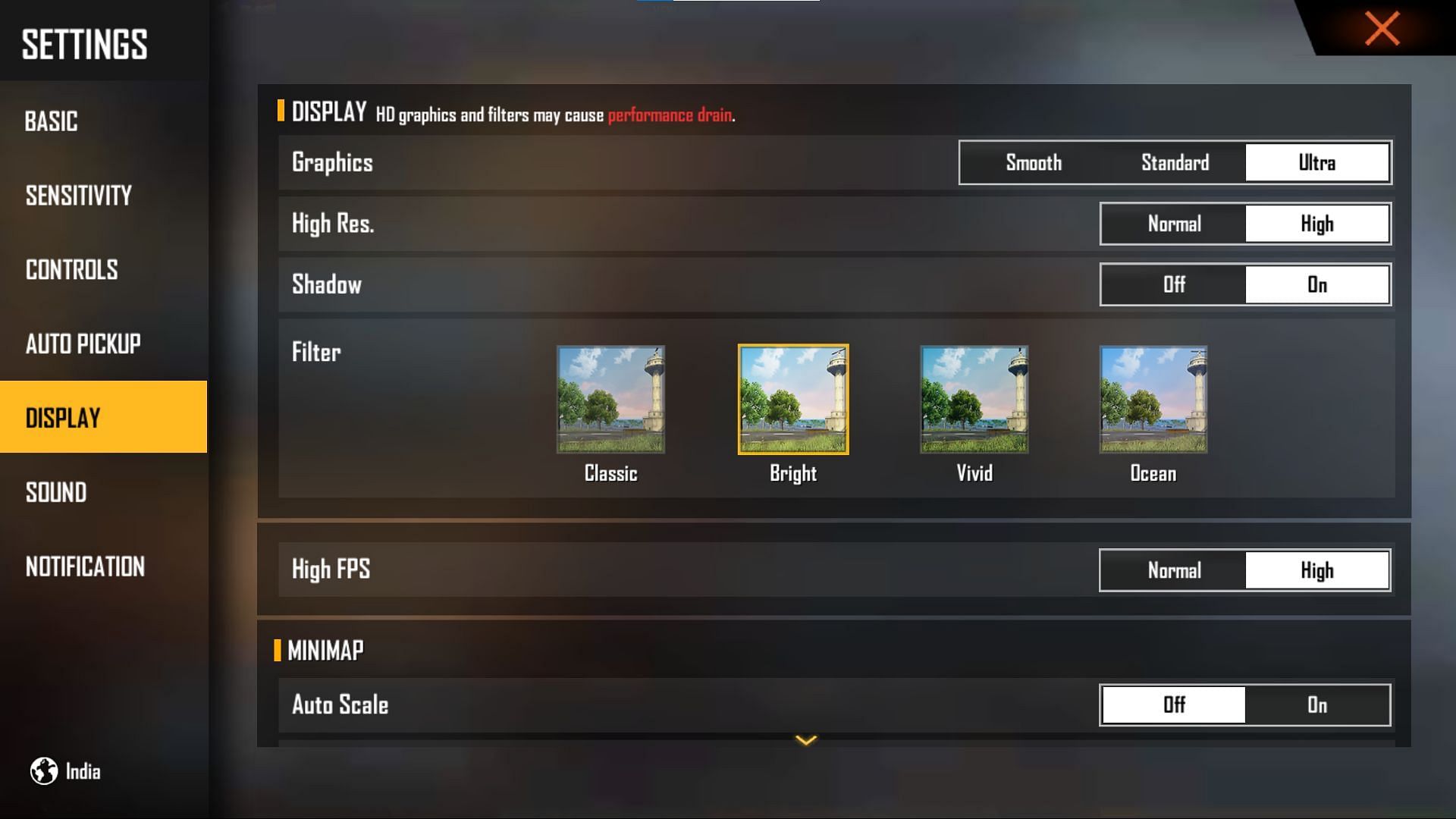 free fire pc settings download