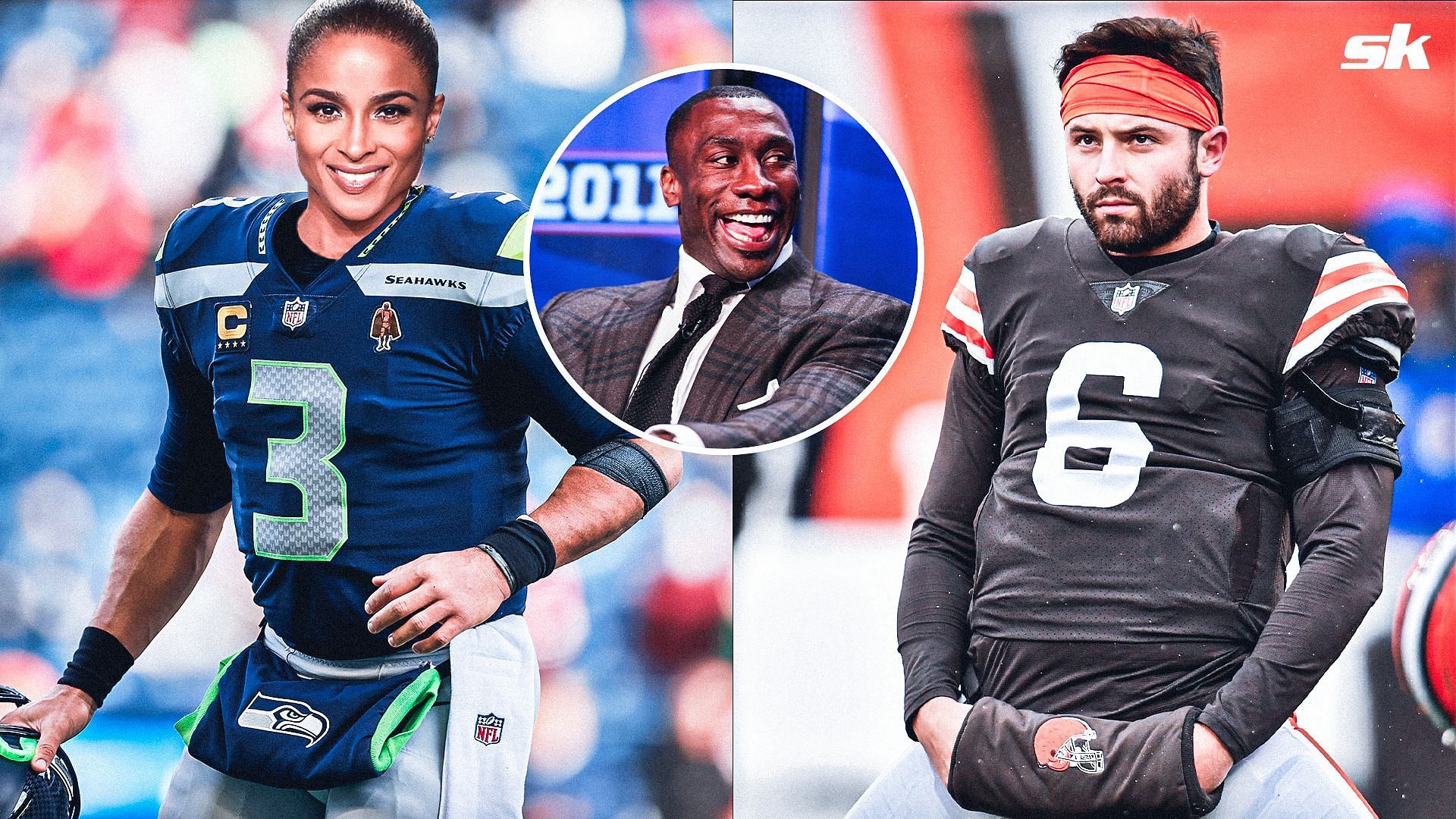 Shannon Sharpe says he would take Ciara over Baker Mayfield at QB