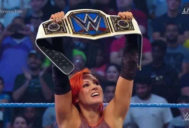 Becky won her first SmackDown Women&#039;s Championship