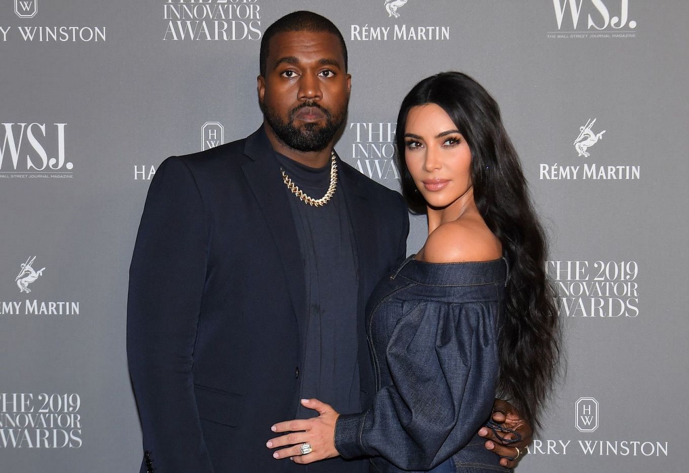 Kim Kardashian and Kanye West (Image via AFP)