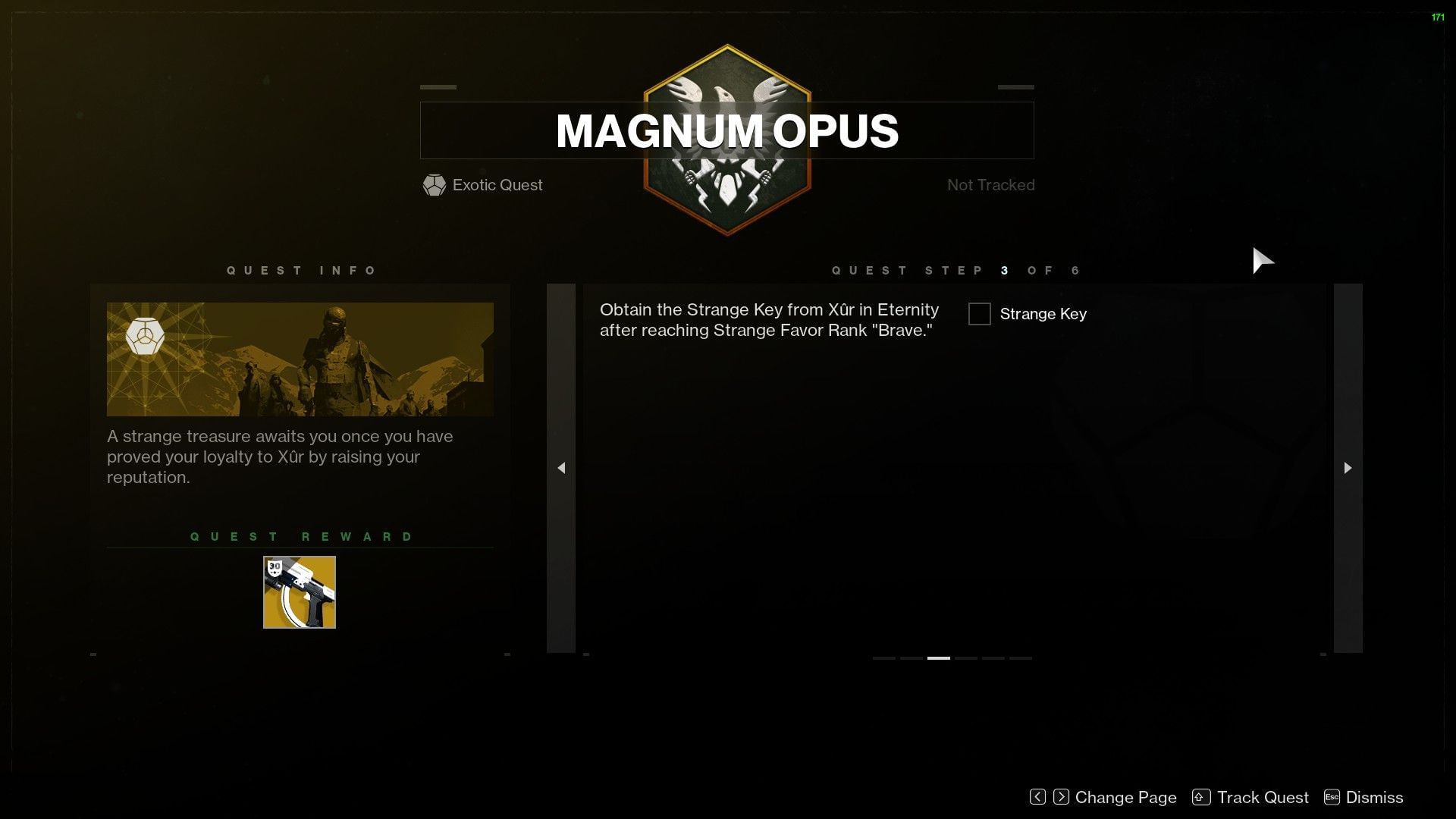 Destiny 2 Magnum Opus Quest guide How to get the Forerunner Exotic Sidearm