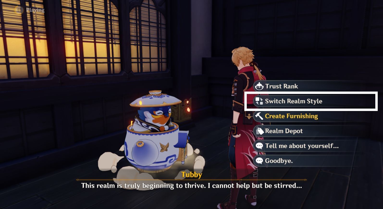 How to unlock and switch realm layout in Genshin Impact