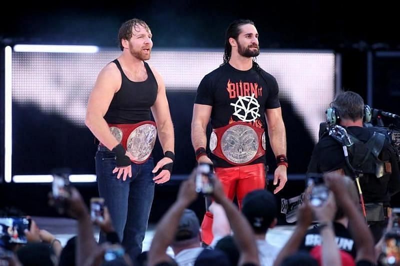 Seth and Dean as Raw Tag Team Champions