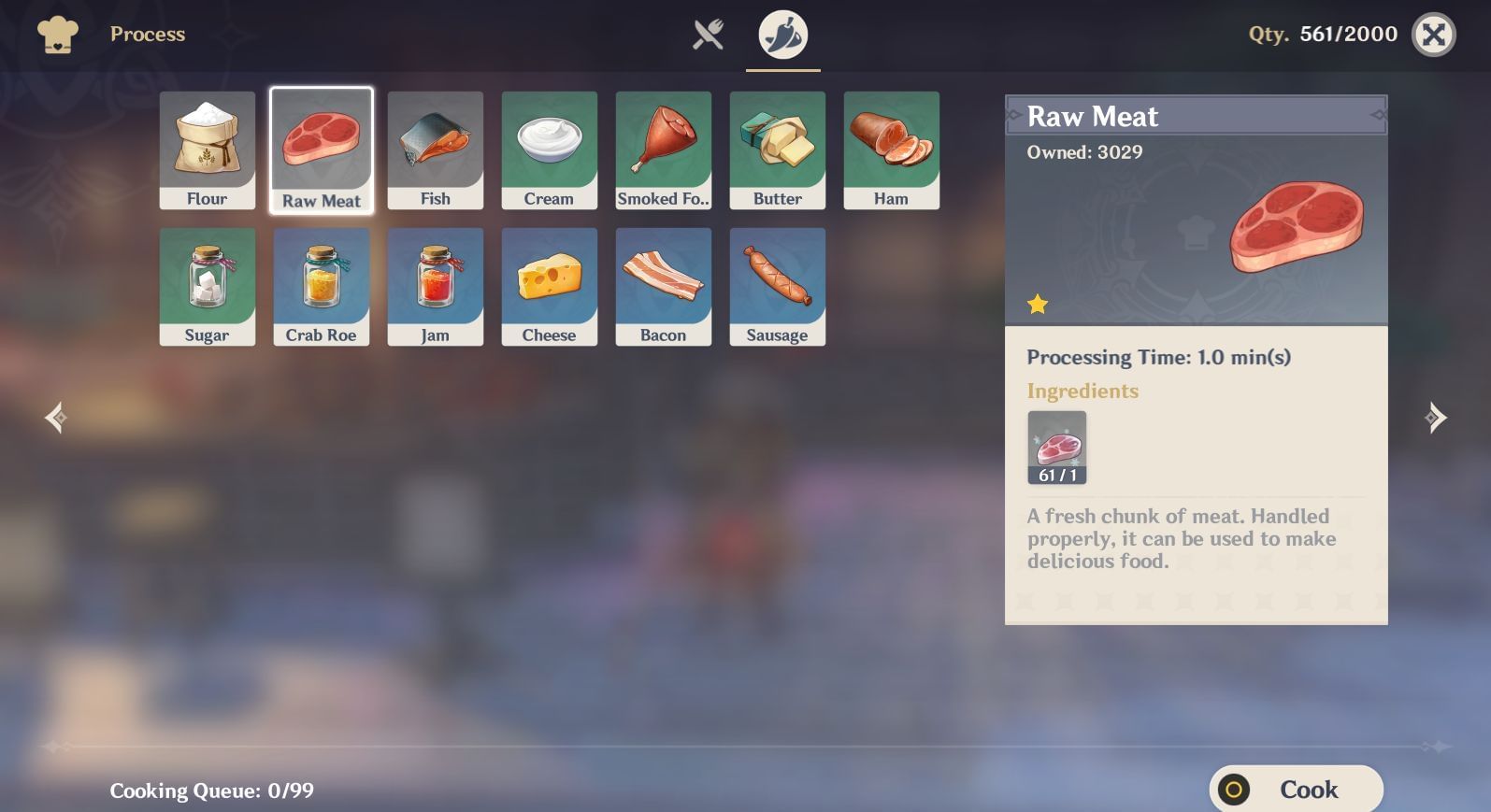 Chilled meat in Genshin Impact How to get, use, and spawn location