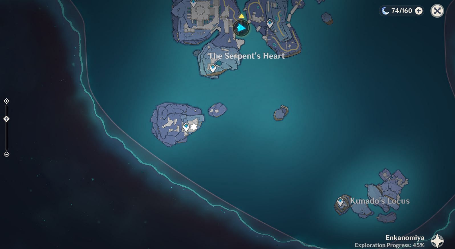 Location of the seventh Luxurious Chest on the map (Image via Genshin Impact)