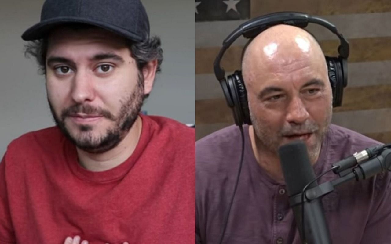 The feud between Rogan followers and Klein explained (Image via The Joe Rogan Experience and H3 Podcast)