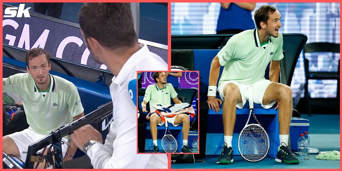 Daniil Medvedev lost his cool in the semifinal against Stefanos Tsitsipas at the 2022 Australian Open
