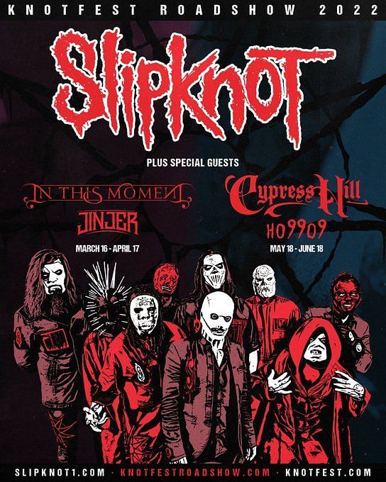 Slipknot Knotfest Roadshow 2022 Schedule, how to buy tickets, presale
