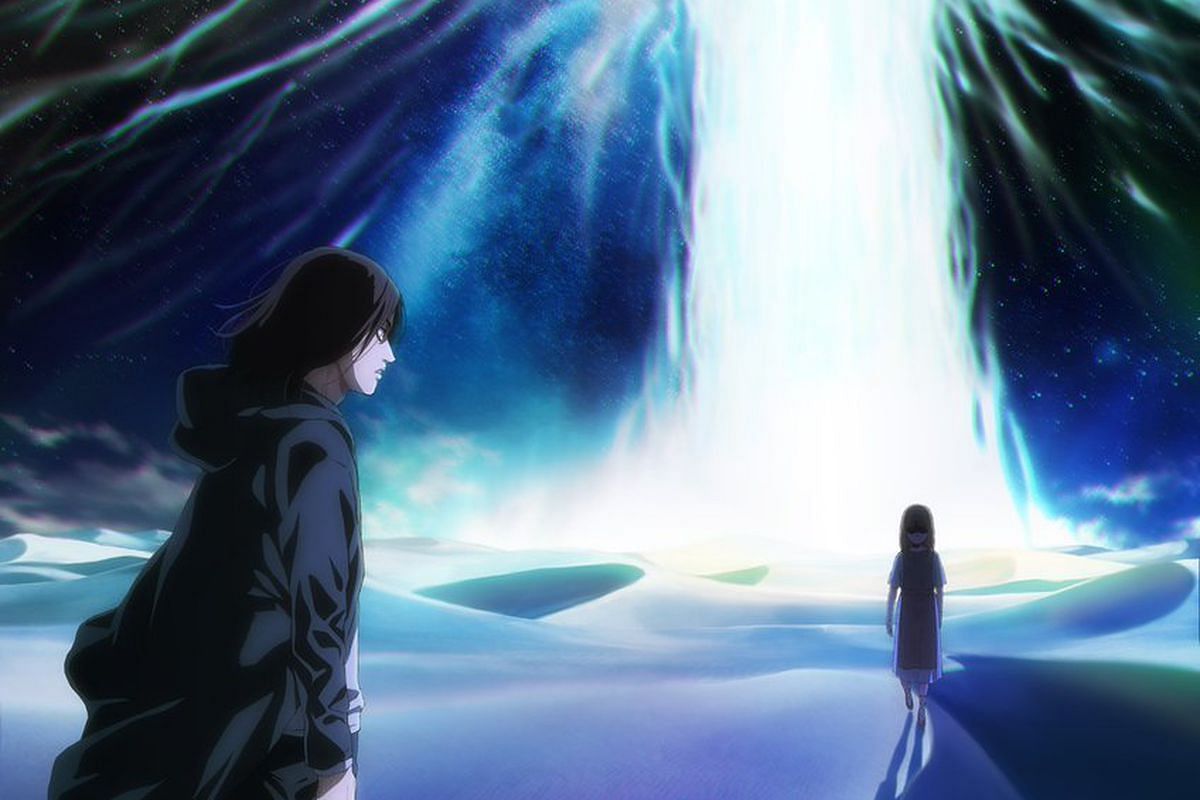 Eren and Ymir in the World of Paths (Image via MAPPA)