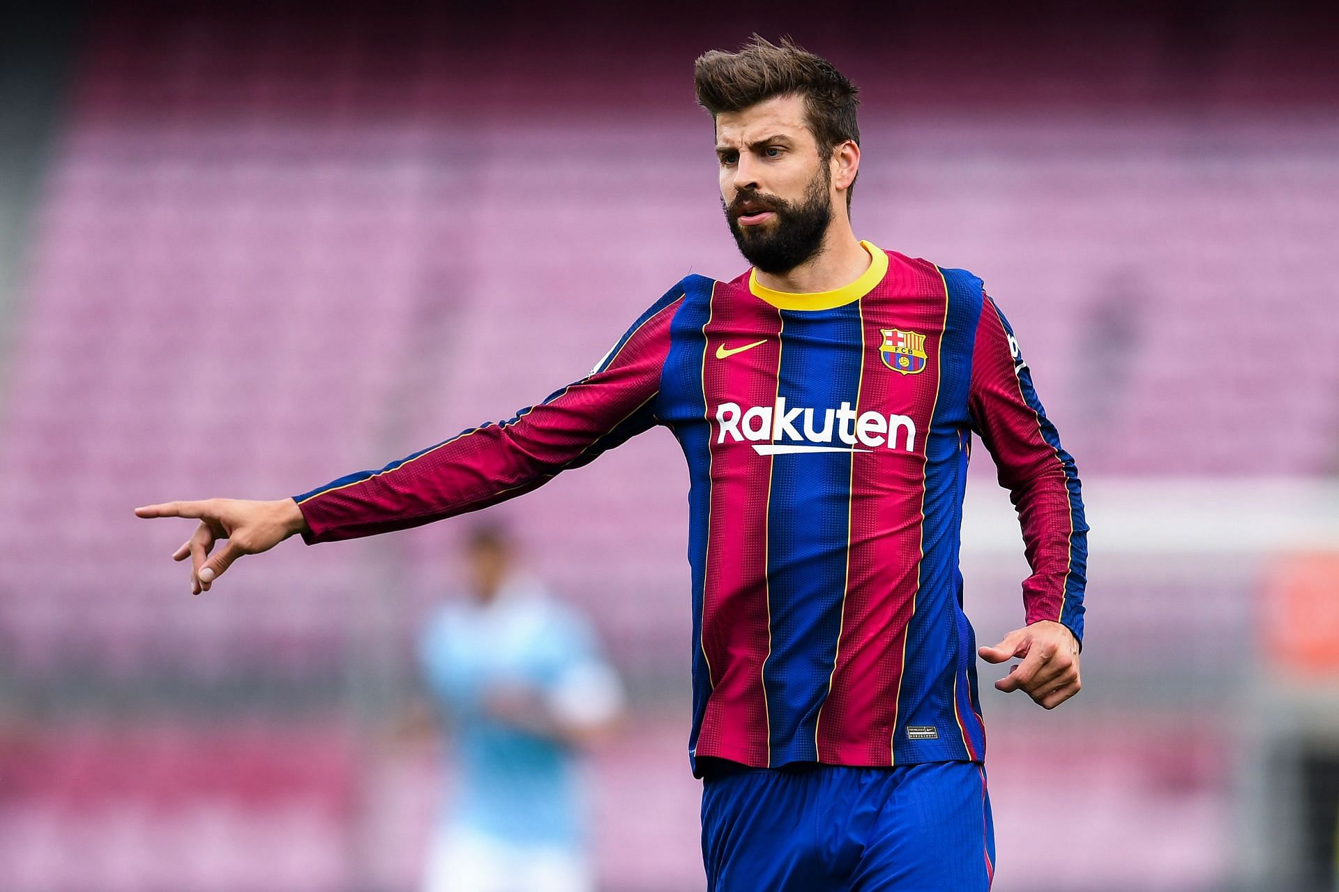 Pique in action for Barcelona