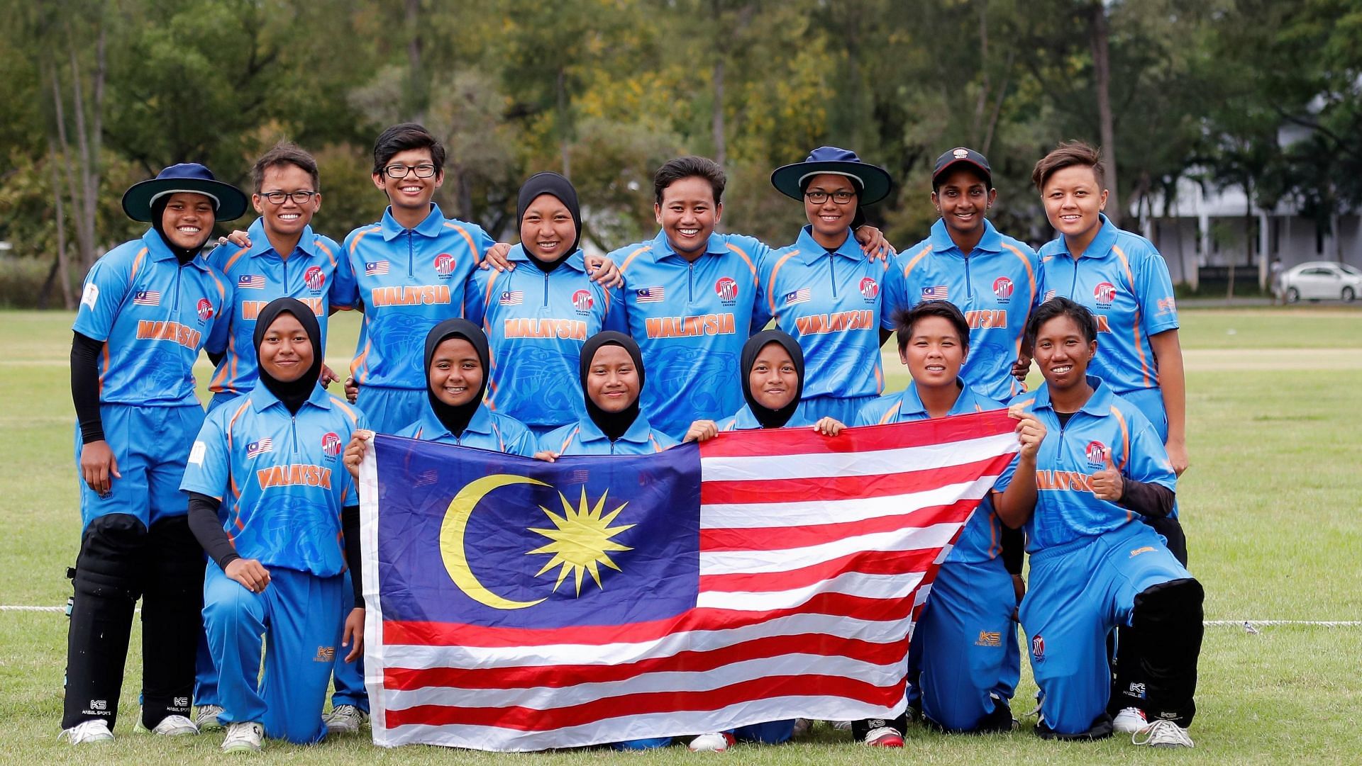 The Malaysia women&#039;s cricket team (Image Courtesy: ICC Cricket)