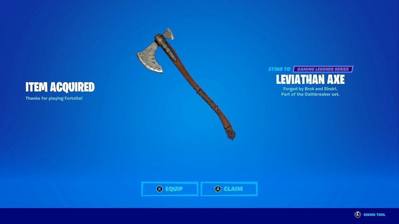 Does the Leviathan Axe harvesting tool provide players with an advantage? (Image via Epic Games)