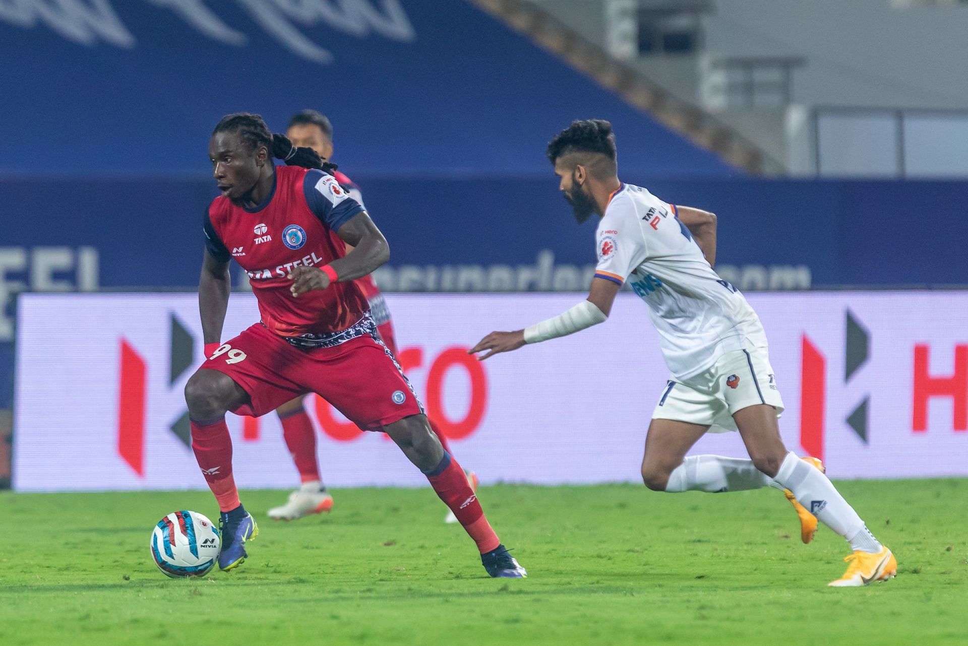 Jamshedpur FC&#039;s new signing Daniel Chima scores on his debut (Image Courtesy: ISL)